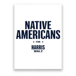 Native Americans For Harris Walz Poster