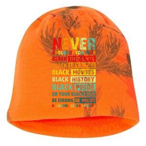 Never Apologize For Your Blackness Black History Juneteenth Kati - Camo Knit Beanie