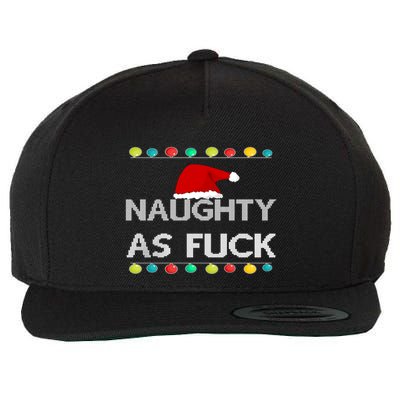 Naughty As Fuck Dirty Christmas Gift Wool Snapback Cap