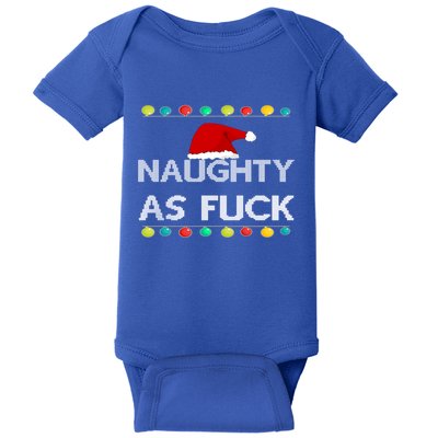 Naughty As Fuck Dirty Christmas Gift Baby Bodysuit