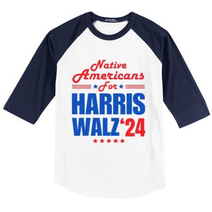 Native Americans For Harris Walz Kamala For President Baseball Sleeve Shirt