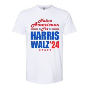 Native Americans For Harris Walz Kamala For President Softstyle CVC T-Shirt