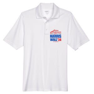 Native Americans For Harris Walz Kamala For President Men's Origin Performance Pique Polo