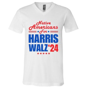 Native Americans For Harris Walz Kamala For President V-Neck T-Shirt