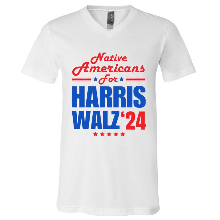 Native Americans For Harris Walz Kamala For President V-Neck T-Shirt