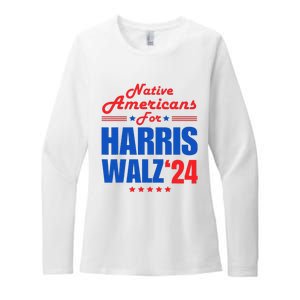 Native Americans For Harris Walz Kamala For President Womens CVC Long Sleeve Shirt