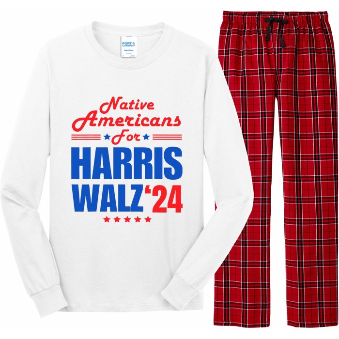 Native Americans For Harris Walz Kamala For President Long Sleeve Pajama Set