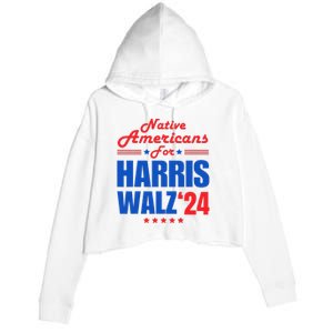 Native Americans For Harris Walz Kamala For President Crop Fleece Hoodie