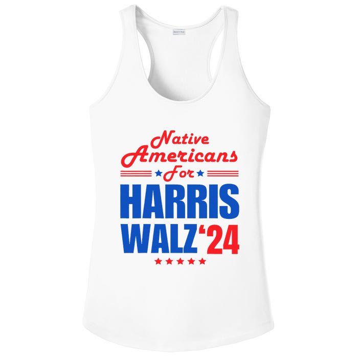 Native Americans For Harris Walz Kamala For President Ladies PosiCharge Competitor Racerback Tank