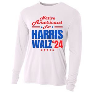 Native Americans For Harris Walz Kamala For President Cooling Performance Long Sleeve Crew