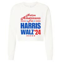 Native Americans For Harris Walz Kamala For President Cropped Pullover Crew