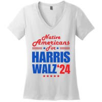 Native Americans For Harris Walz Kamala For President Women's V-Neck T-Shirt