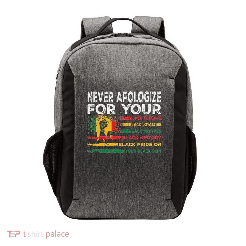 Never Apologize For Your Black History Month Melanin Vector Backpack