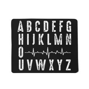 Nurse ABCs Funny PQRST EKG Heart Rhythm Mousepad