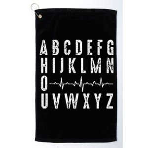 Nurse ABCs Funny PQRST EKG Heart Rhythm Platinum Collection Golf Towel