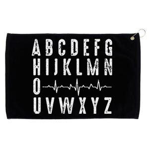 Nurse ABCs Funny PQRST EKG Heart Rhythm Grommeted Golf Towel