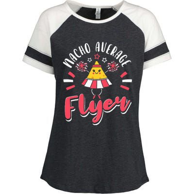 Nacho Average Flyer Cheerleading Cheerleader Enza Ladies Jersey Colorblock Tee