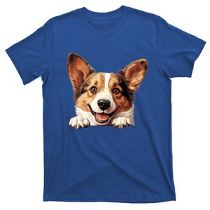 Nice And Funny Peeking Dog Cardigan Welsh Corgi Cute Gift T-Shirt