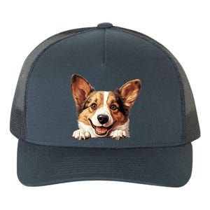 Nice And Funny Peeking Dog Cardigan Welsh Corgi Cute Gift Yupoong Adult 5-Panel Trucker Hat