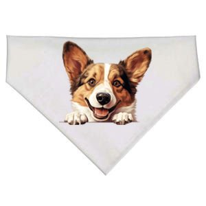 Nice And Funny Peeking Dog Cardigan Welsh Corgi Cute Gift USA-Made Doggie Bandana