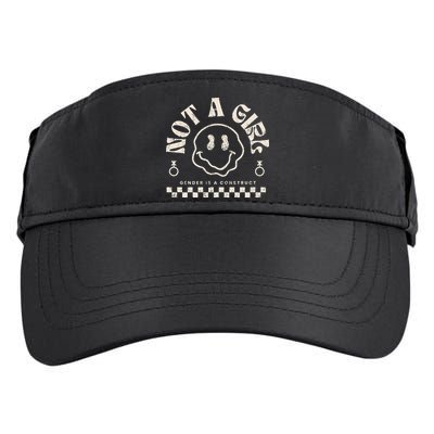 Not A Girl Non Binary  Gender Is A Construct Adult Drive Performance Visor