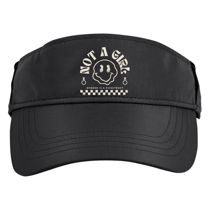 Not A Girl Non Binary  Gender Is A Construct Adult Drive Performance Visor