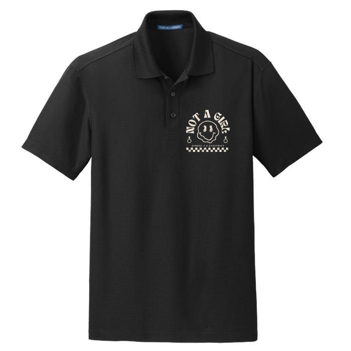Not A Girl Non Binary  Gender Is A Construct Dry Zone Grid Polo
