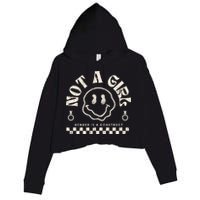Not A Girl Non Binary  Gender Is A Construct Crop Fleece Hoodie