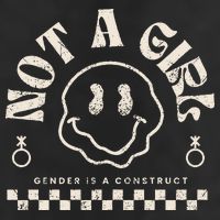 Not A Girl Non Binary  Gender Is A Construct Crop Fleece Hoodie