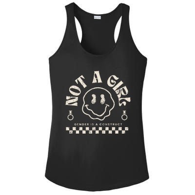 Not A Girl Non Binary  Gender Is A Construct Ladies PosiCharge Competitor Racerback Tank