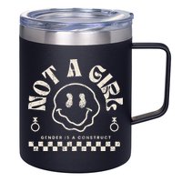 Not A Girl Non Binary  Gender Is A Construct 12oz Stainless Steel Coffee Mug