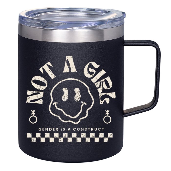 Not A Girl Non Binary  Gender Is A Construct 12oz Stainless Steel Coffee Mug