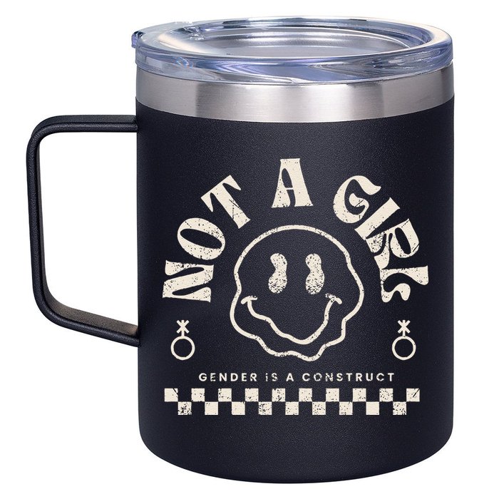 Not A Girl Non Binary  Gender Is A Construct 12oz Stainless Steel Coffee Mug