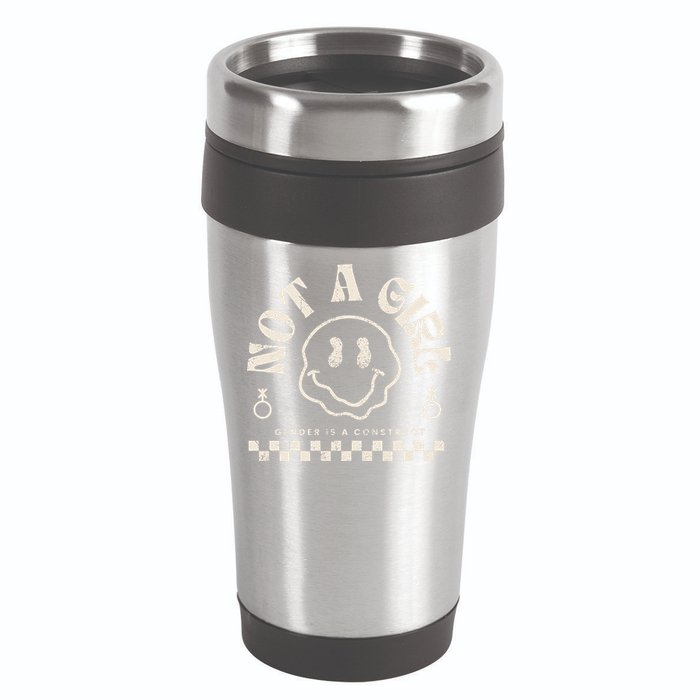 Not A Girl Non Binary  Gender Is A Construct 16oz Travel Tumbler
