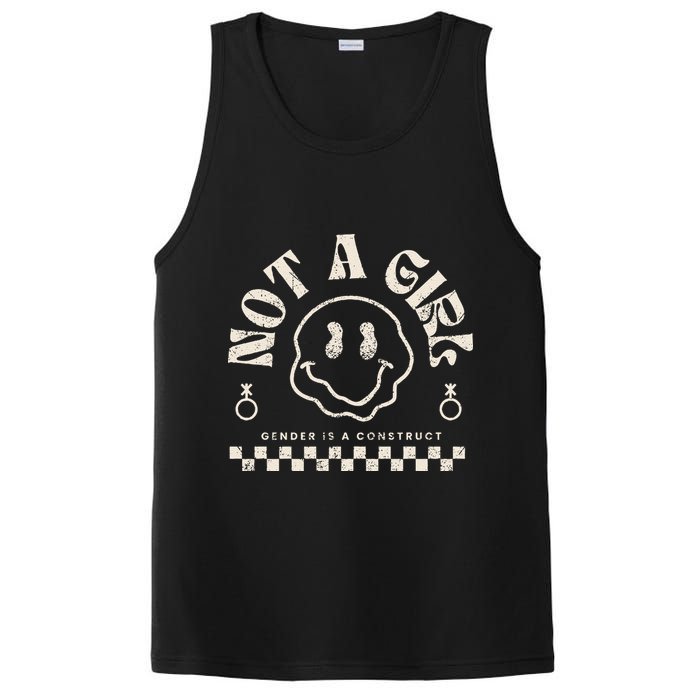 Not A Girl Non Binary  Gender Is A Construct PosiCharge Competitor Tank