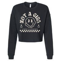 Not A Girl Non Binary  Gender Is A Construct Cropped Pullover Crew