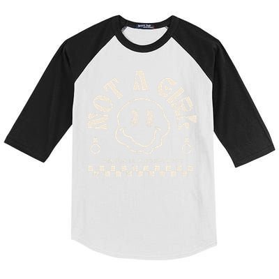Not A Girl Non Binary  Gender Is A Construct Kids Colorblock Raglan Jersey