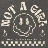 Not A Girl Non Binary  Gender Is A Construct Cotton Canvas Backpack