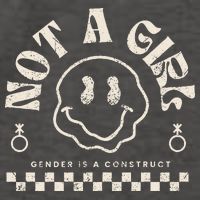 Not A Girl Non Binary  Gender Is A Construct Vector Backpack