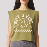 Not A Girl Non Binary  Gender Is A Construct Garment-Dyed Women's Muscle Tee