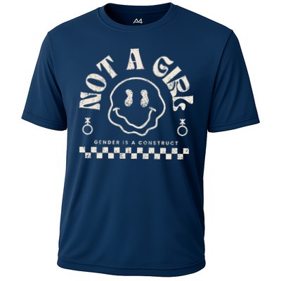 Not A Girl Non Binary  Gender Is A Construct Cooling Performance Crew T-Shirt