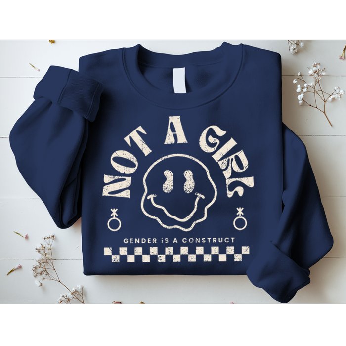 Not A Girl Non Binary  Gender Is A Construct Sweatshirt