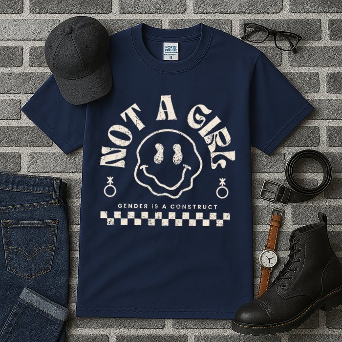 Not A Girl Non Binary  Gender Is A Construct Tall T-Shirt