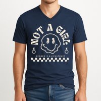 Not A Girl Non Binary  Gender Is A Construct V-Neck T-Shirt
