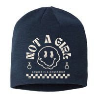 Not A Girl Non Binary  Gender Is A Construct Sustainable Beanie
