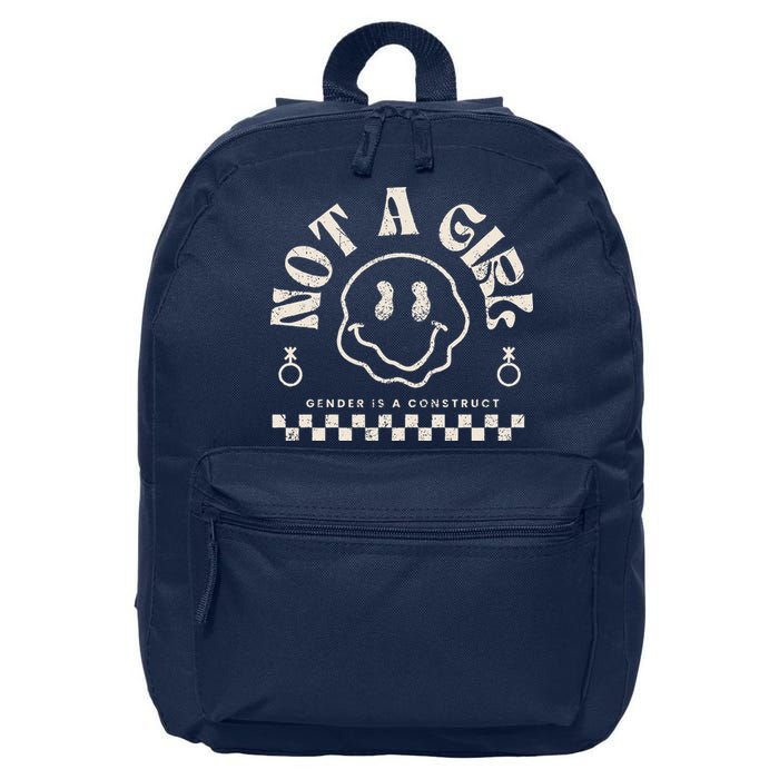 Not A Girl Non Binary  Gender Is A Construct 16 in Basic Backpack