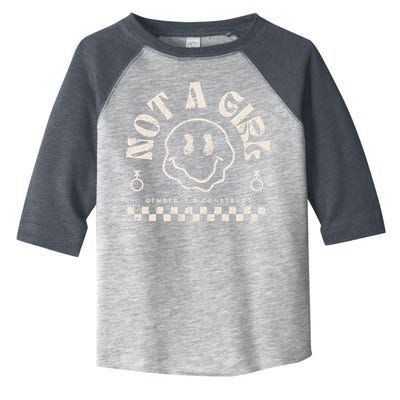 Not A Girl Non Binary  Gender Is A Construct Toddler Fine Jersey T-Shirt