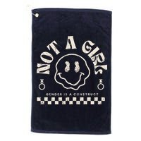 Not A Girl Non Binary  Gender Is A Construct Golf Towel