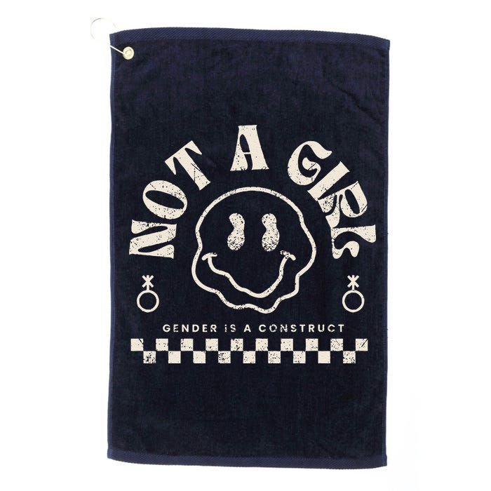 Not A Girl Non Binary  Gender Is A Construct Golf Towel