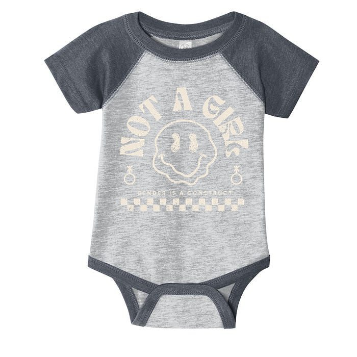 Not A Girl Non Binary  Gender Is A Construct Infant Baby Jersey Bodysuit